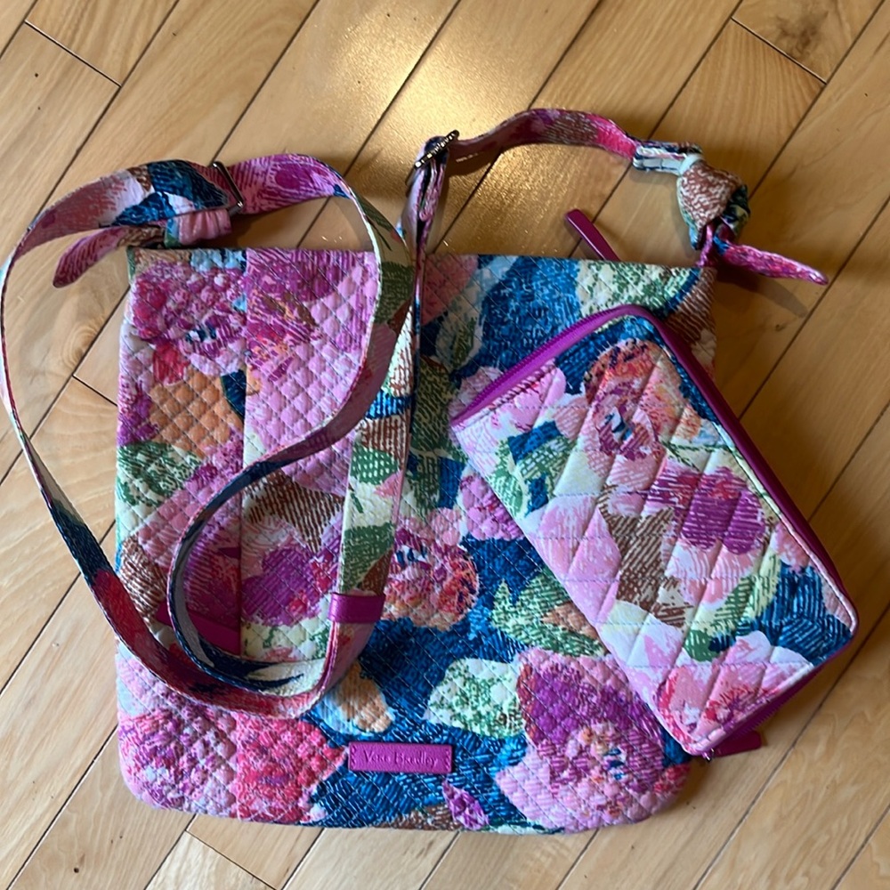 Vera Bradley crossbody bag and matching wallet